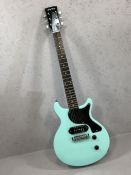 Harley Benton double cut junior, Ferris Blue electric guitar