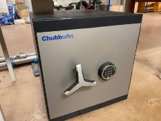 Chubb model A2P electronic safe with internal shelf and full instructions, approx 50cm x 53cm x