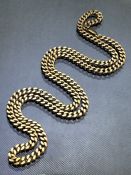 9ct Gold Curb Link necklace approx 21.4g & 52cm long