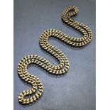 9ct Gold Curb Link necklace approx 21.4g & 52cm long