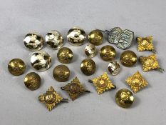 Militaria: collection of Military buttons and pins and a Silver hallmarked ARP badge