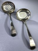 Pair Hallmarked Silver Georgian sauce ladles both by maker Alice & George Burrows II approx 15cm