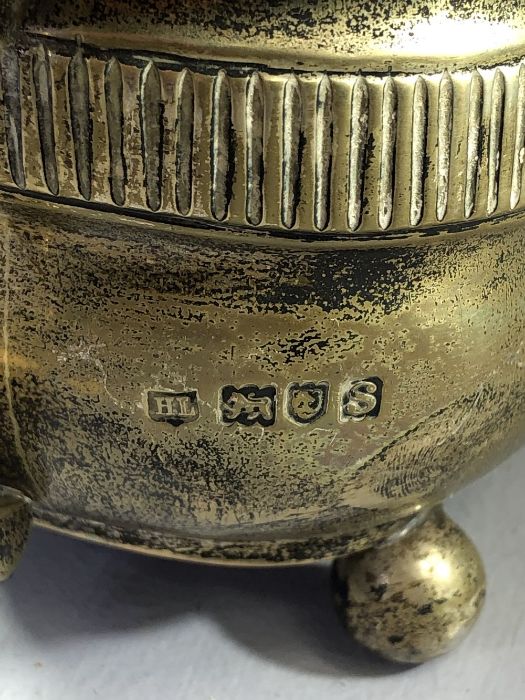 London Hallmarked silver teapot on ball feet by maker Lambert & Co (Herbert Charles Lambert) - Image 7 of 7