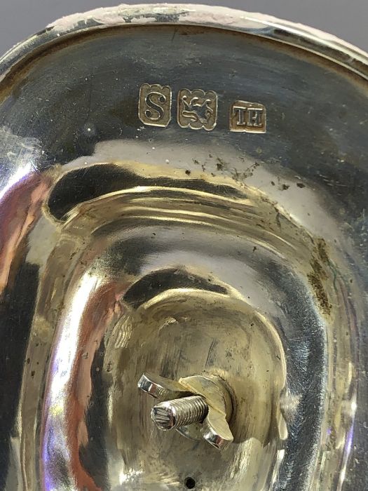 London Hallmarked silver teapot on ball feet by maker Lambert & Co (Herbert Charles Lambert) - Image 6 of 7