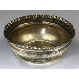 London Hallmarked Victorian Silver dish maker Charles Edwards dated 1882 approx 10cm in diameter and