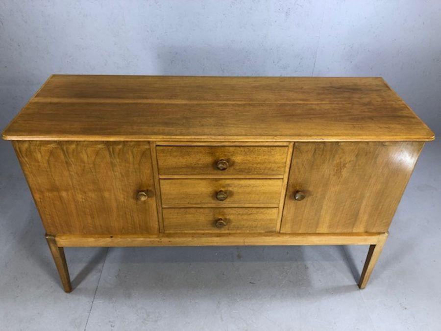 Mid Century walnut sideboard by GORDON RUSSELL of Broadway, with three drawers flanked by cupboards, - Image 2 of 7