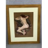 PETER GOODHALL (British, Contemporary), Study of a Nude, signed lower left, approx 60cm x 44cm,