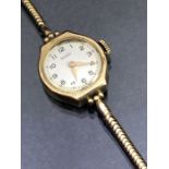 9ct Gold Rotary watch with 9ct Gold case and 9ct Gold rope chain strap total weight approx 12.2g