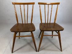 Pair of Ercol stick back chairs (A/F)