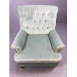 Upholstered pale green, bedroom chair