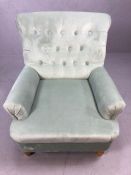 Upholstered pale green, bedroom chair