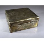 Hallmarked silver cigarette box Birmingham maker Deakin & Francis Ltd A/F total weight approx 174g