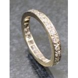 White Gold and Diamond full Eternity ring size 'L'