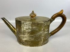 Silver hallmarked Victorian tea pot London 1874 by maker J.C and approx 343g