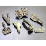 Collection of artefacts, possibly metal detecting finds, mostly bronze, many possibly Roman, to