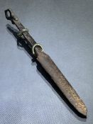 Iron and bronze, possibly Roman, gladius sword amulet in the form of a 'ring pommel sword', approx