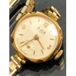 AVIA 15 jewels Swiss wristwatch in 9ct Gold case with subsidiary second hand at 6 o'clock total