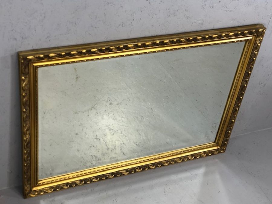 Modern gilt framed, bevel edged mirror, approx 73cm x 104cm - Image 2 of 3
