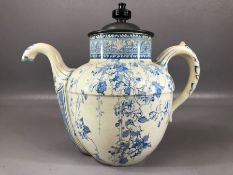 Late Victorian Royles Patent Self Pouring Teapot Made by Doulton of Burslem, approx 22cm in height