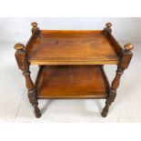 Dark wood occasional / serving table, approx 57cm x 39cm x 64cm tall
