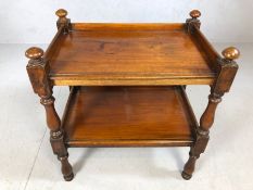Dark wood occasional / serving table, approx 57cm x 39cm x 64cm tall