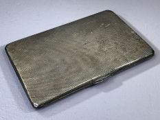 Hallmarked silver cigarette case Birmingham by Walker & Hall approx 12.5 x 8cm and 185g
