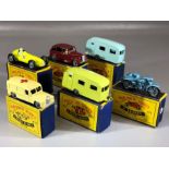 Six boxed Matchbox Series diecast model vehicles: 4, 14, 17, 23 x 2 and 52