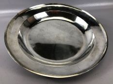 Large Continental Silver bowl with hallmarks to base (Letter 'L' and a makers mark for "CG&S" in a