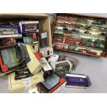 Collection of in excess of 50 diecast model vehicles, mostly buses and trams, to include 'Days