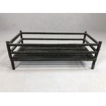 Rectangular cast iron fire basket / fire grate, approx 77cm x 35cm x 28cm tall