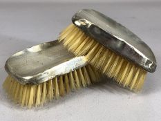 Two Hallmarked Silver clothes brushes Birmingham by maker Adie Brothers Ltd