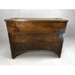 Antique shell coffer with handles to either end, made for transporting large quantities of shell