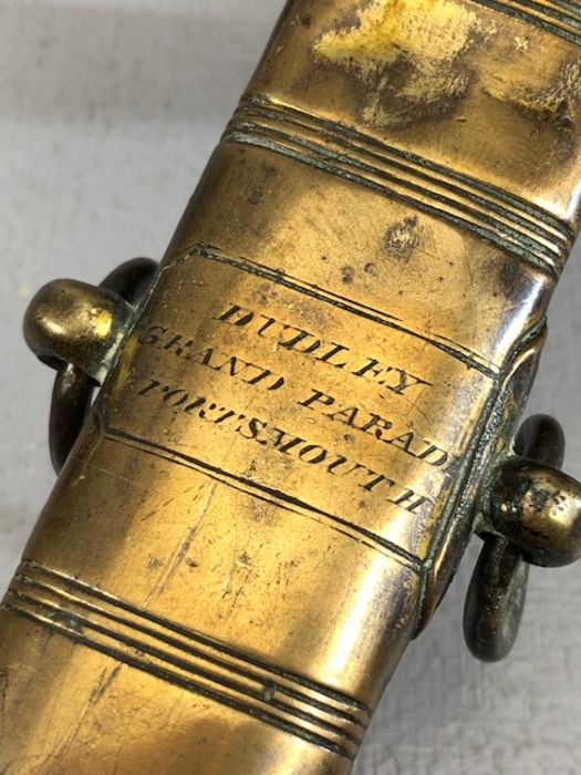 1827 Pattern Naval Officer's Sword maker Dudley, Grand Parade, Portsmouth, solid brass half-basket - Image 5 of 10