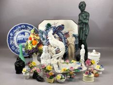 Collection of ceramics to include selection of Royal Doulton, Coalport and Adderley posies, Wedgwood