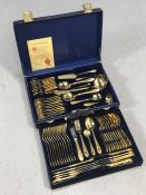 Cased Canteen of Bestecke Solingen Cutlery, eleven setting, two tray, each piece stamped '23/24