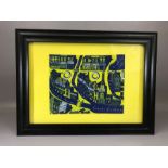 GRAYSON PERRY (British, b.1960) 'Gentrification Cloth', approx 15cm x 19cm, framed.