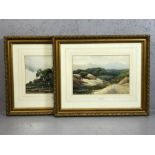 FRANK BAKER (1873-1941), pair of watercolours of landscapes, each approx 24cm x 17cm, framed and