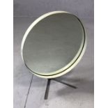 1960's Durlston Designs circular adjustable table mirror, approx 36cm in diameter (A/F)