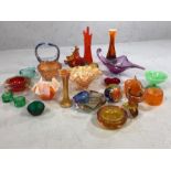 Collection of art glass to include Whitefriars