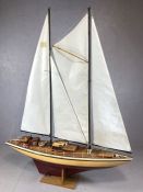 Large German-made 'Robbe' remote control pond yacht, 'Atlantis' with wooden hull and decking,