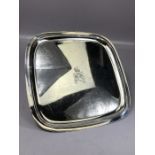 Silver square tray marked for Wilkens 925 STERLING 8088 25. German inscription to base and coat of