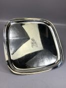 Silver square tray marked for Wilkens 925 STERLING 8088 25. German inscription to base and coat of