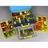 Matchbox Carry Case with four trays and diecast vehicles (A/F) along with a Fastwheel pack of Mini