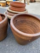 Collection of modern and terracotta garden pots, approx 16