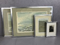 C HENDERSON, collection of three limited edition prints and an artists' proof, all framed, largest