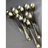 Eight hallmarked silver teaspoons Sheffield by maker Joseph Rodgers & Sons total weight approx 149g