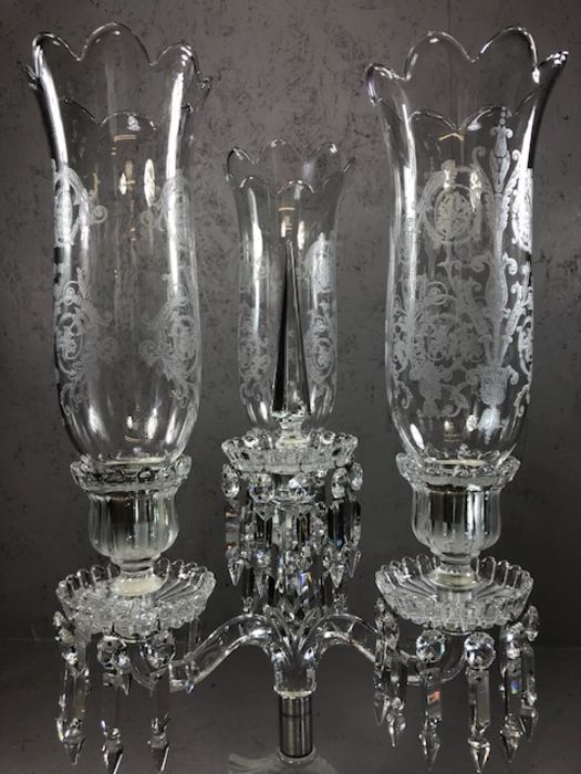 BACCARAT CRYSTAL three arm candelabra in the form of a fish fashioned in opaque glass with drop - Image 13 of 15