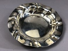 Circular Silver continental bowl marked 835 WTB approx 17cm in diameter and 118g