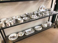 Large collection of Royal Worcester Evesham dinner, table and tea ware to include dinner plates side