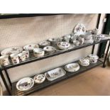 Large collection of Royal Worcester Evesham dinner, table and tea ware to include dinner plates side